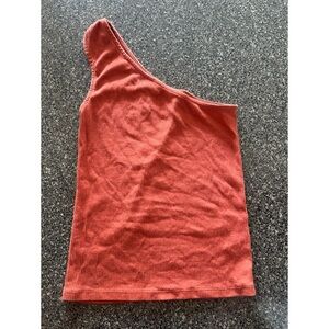 One-Shoulder Coral Top